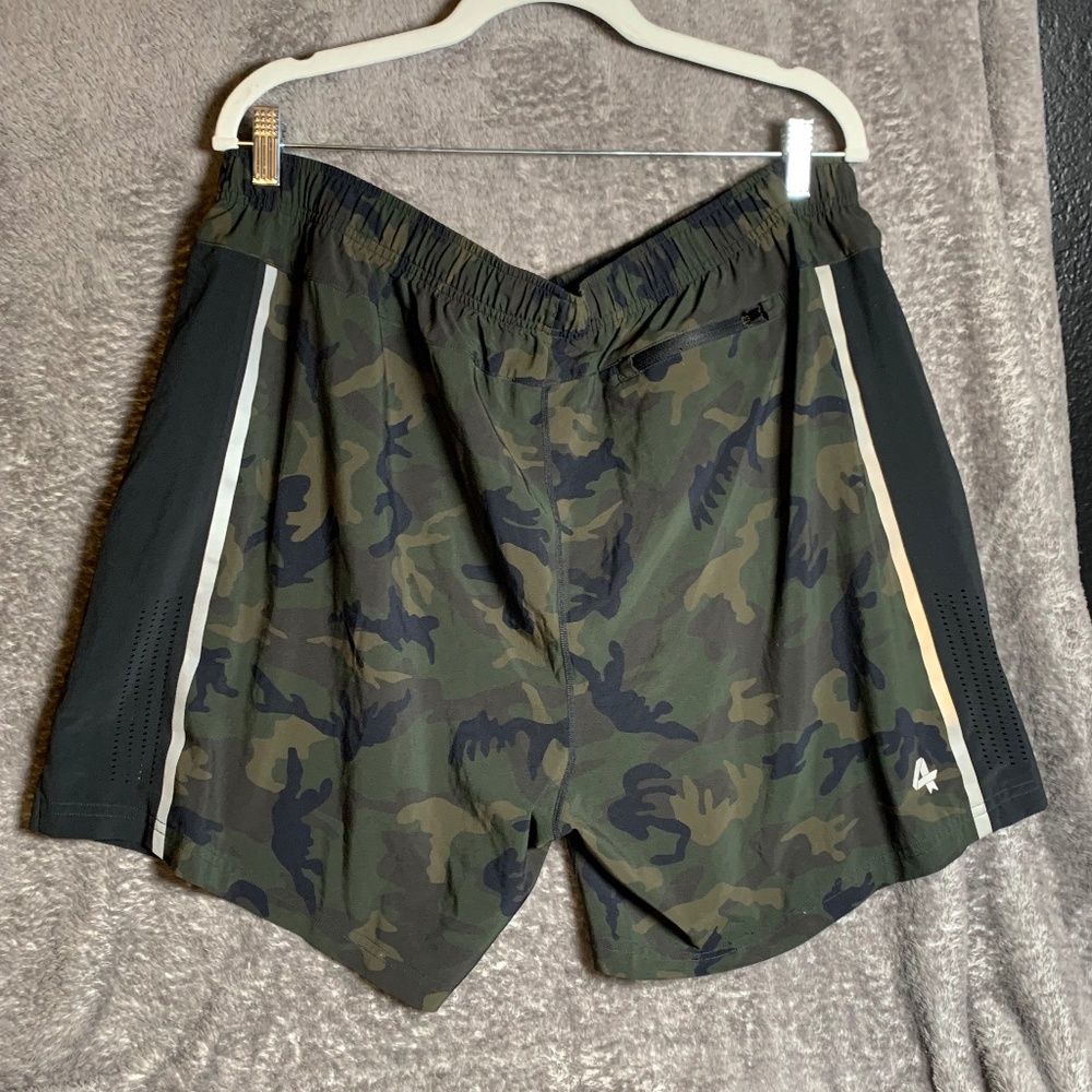 Men's Camo Athletic Running Shorts - Lightweight Performance
